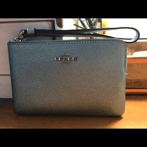 Coach Corner Zip Wristlet